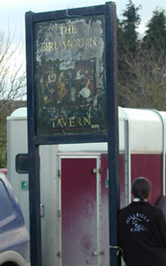 The barely readable pub sign